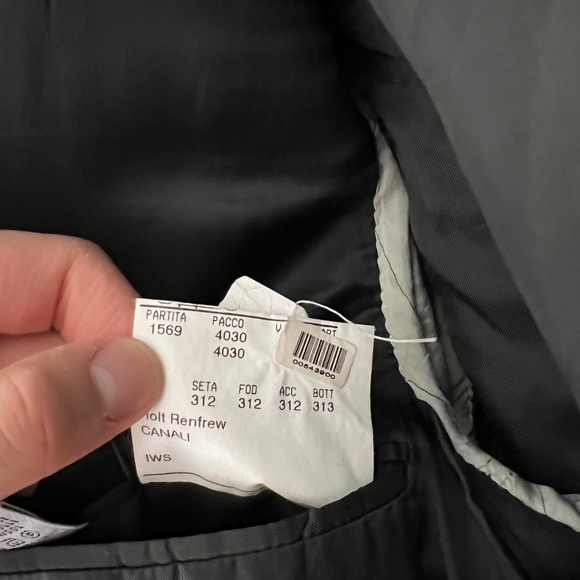 Canali - 100% Wool Two Button Blazer In Grey & Blue Size US38R/EU48R - 80% OFF! - Picture 8 of 9